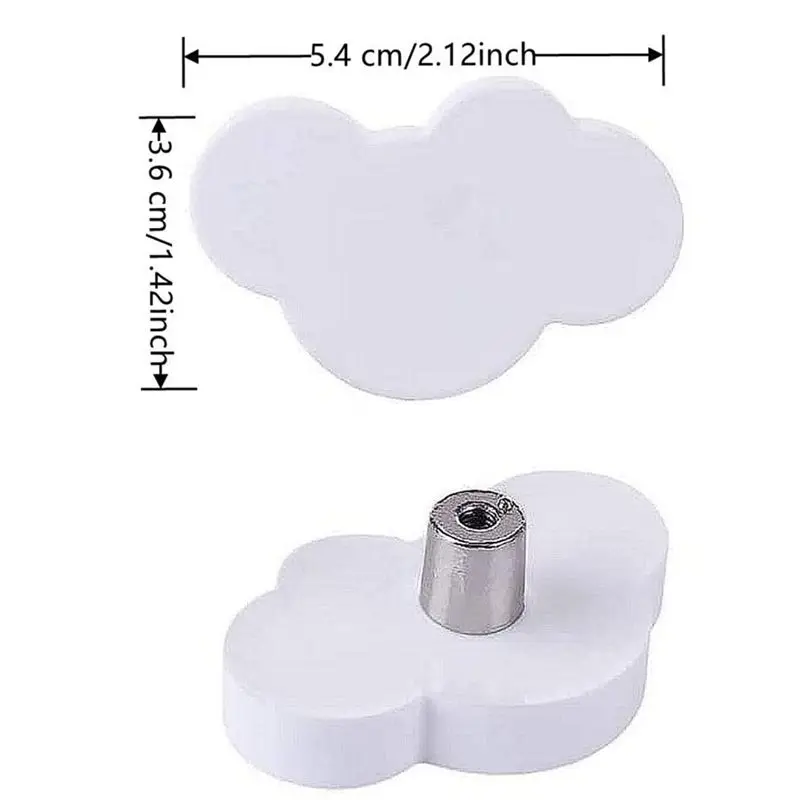 DT17 20Pcs Cartoon Cloud Furniture Handles Kids Door Knobs Drawer Pull Handle for Children Room Cabinet