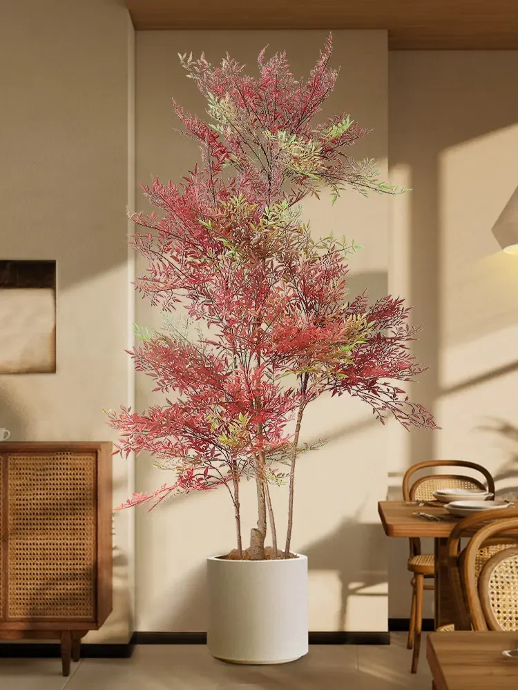 Large-scale bionic Nantian bamboo fake tree indoor living room floor-to-ceiling potted plant simulation green plant ornament