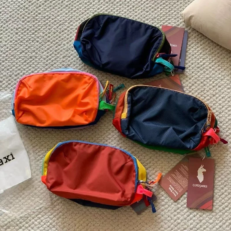 2026 Dopamine Color Block Waterproof Large Capacity Ultra Light Toiletry Bag Cosmetic Pouch Portable Travel Wash Organizer For H