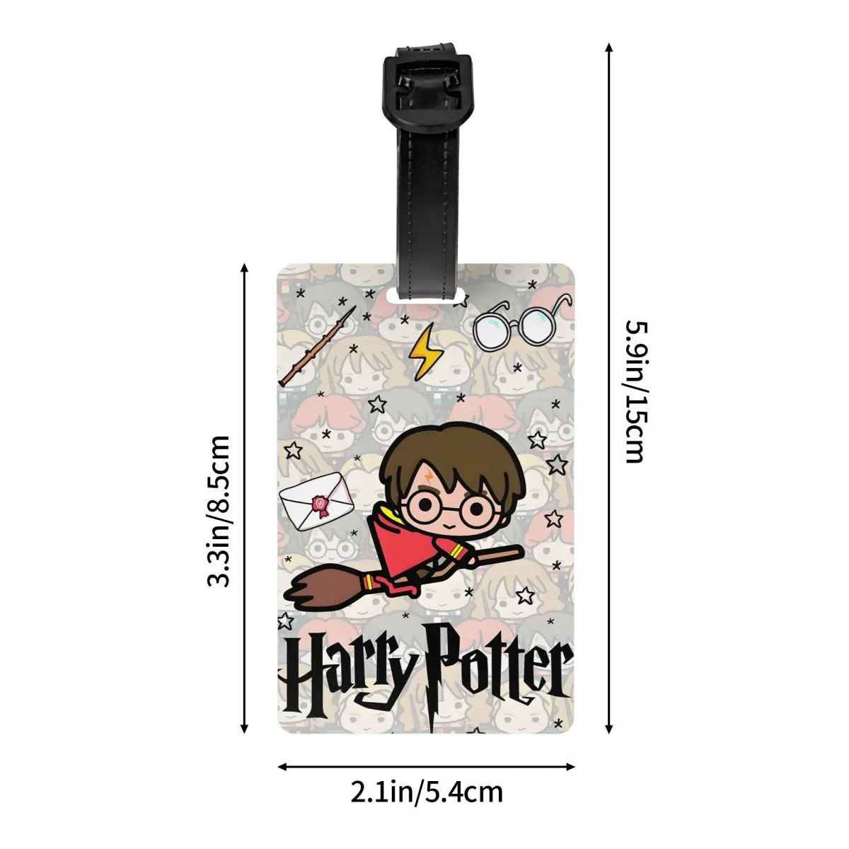 Etiqueta de equipaje caliente de cómic de dibujos animados de H-Harryes personalizada etiquetas de equipaje de Manga personalizadas etiqueta de identificación de cubierta de privacidad