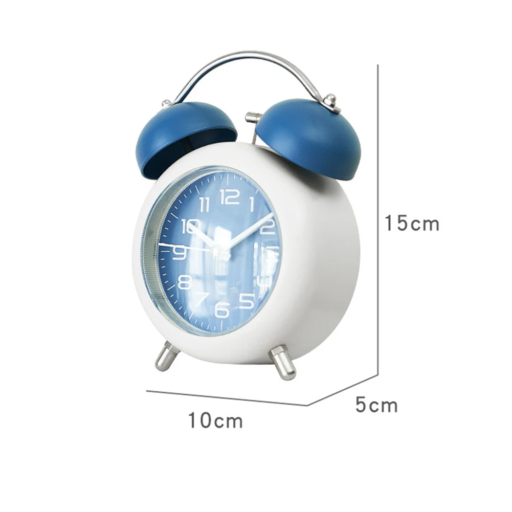 4 Inches Digital Alarm Clock Old Fashioned Twin Bell Loud Alarm Clock With Backlight For Students Children