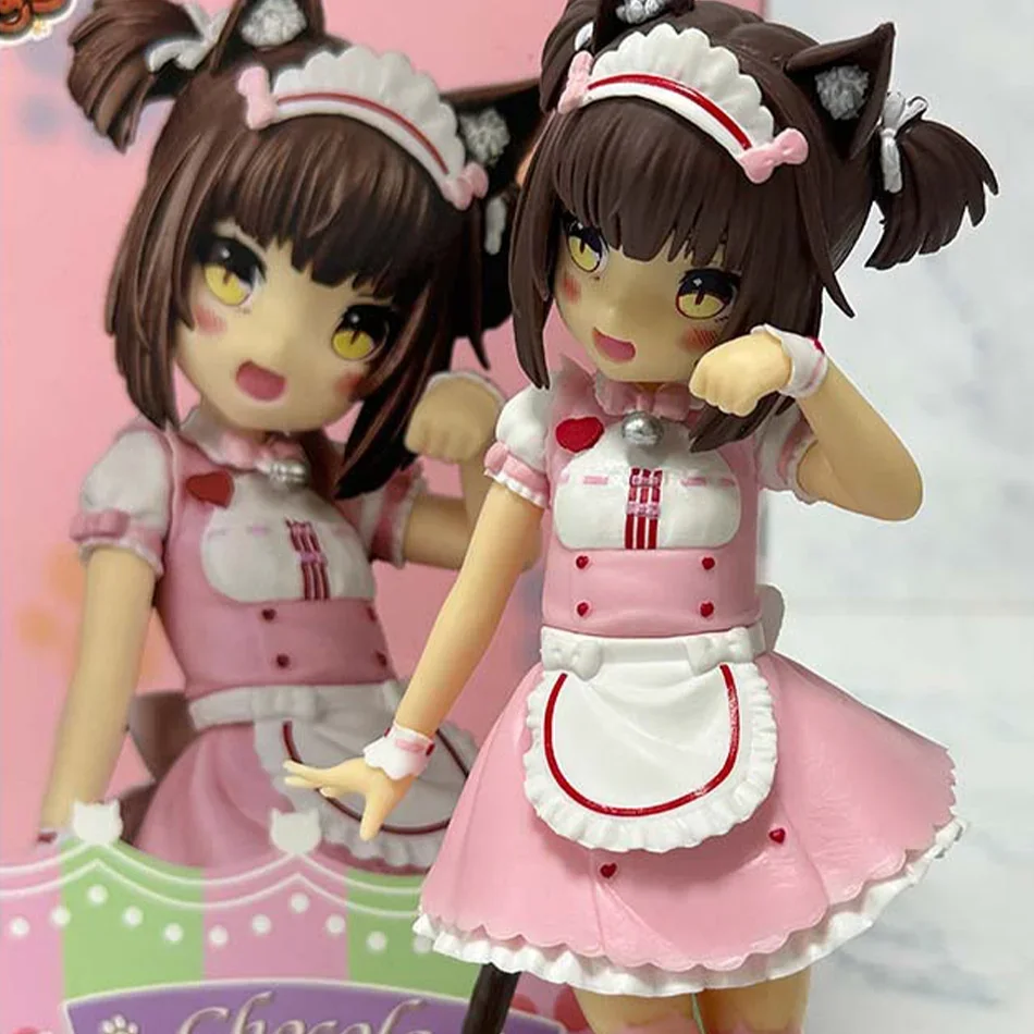 

18CM NEKOPARA Anime Cat Maid Figure - Chocolates Vanilla Cute PVC Collectible Static Doll Pretty Cat Style Model for Kids And Co