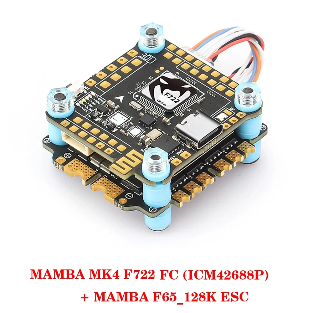 DIATONE MAMBA MK4 F722 Flight Controller ICM42688P W/ AM32  F55 / F65_128K 4in1 ESC Dshot 300/600/1200 for RC FPV Racing Drone thumbnail 6