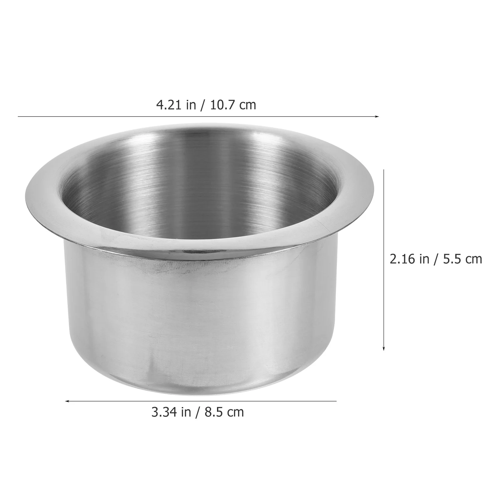 

Stainless Steel Car Cup Holder *107*201 Bright Insert Multifunctional Anti Spill Easy Install Beverage Rack Accessories Cup