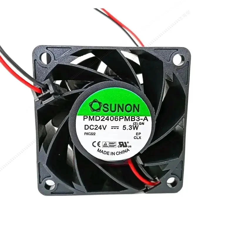 In PMD2406PMB1-A. (2).GN PMD2406PMB2-A. (2).GN PMD2406PMB3-A. (2).GN 24VDC 60x60x38mm 2-Wire Cooling Fan