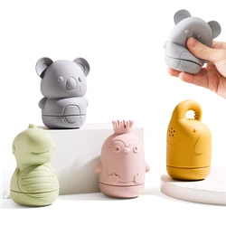 Jouets de bain en silicone pour bébé, animal de dessin animé mignon, jouets de bain pour tout-petits, arroseur d'eau pour bébé, jouet de baignoire pour enfants, bébés garçons