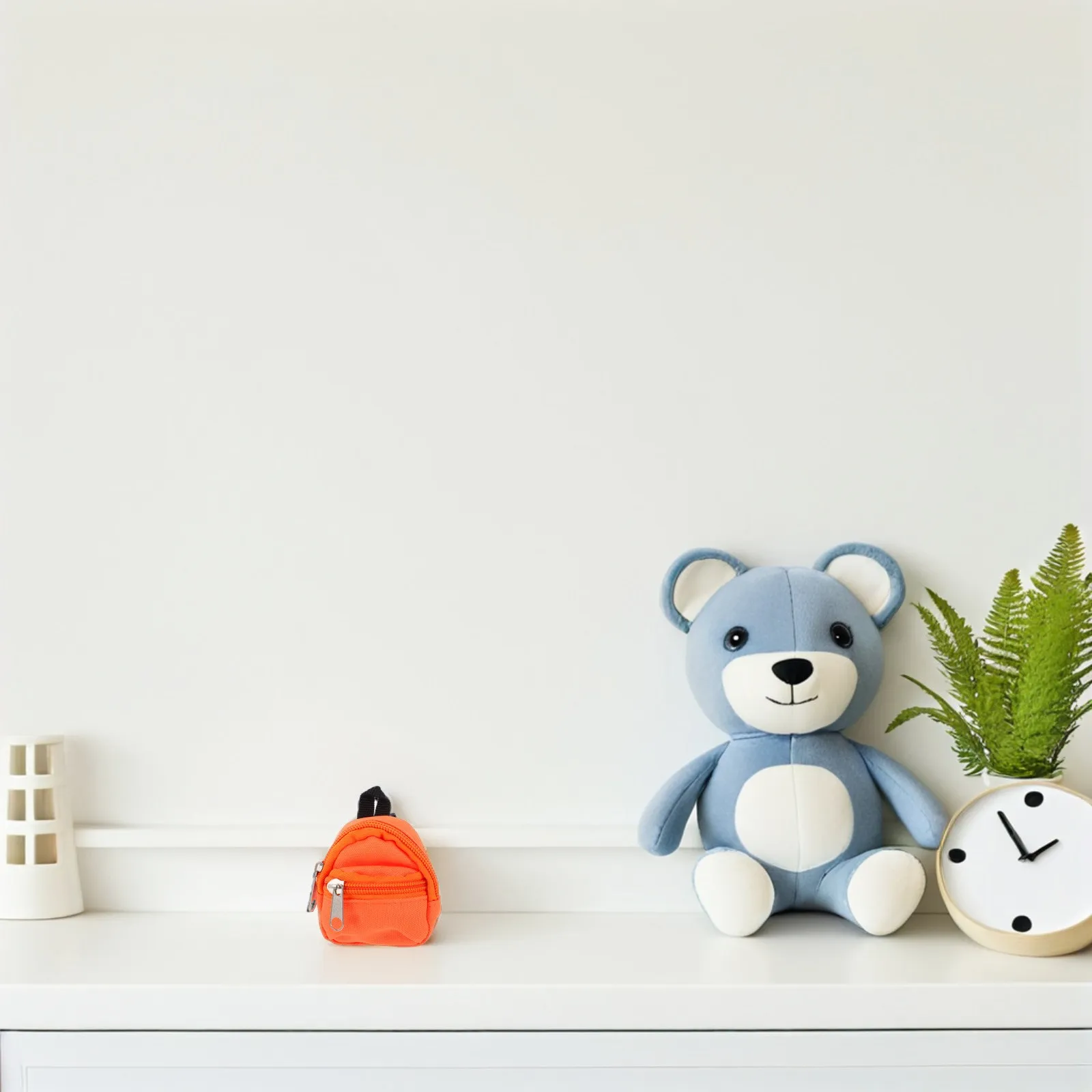 

Mini Schoolbag Mini House Backpack Exquisite Cloth Craftsmanship Miniature Decorative Backpack Desktop Ornament