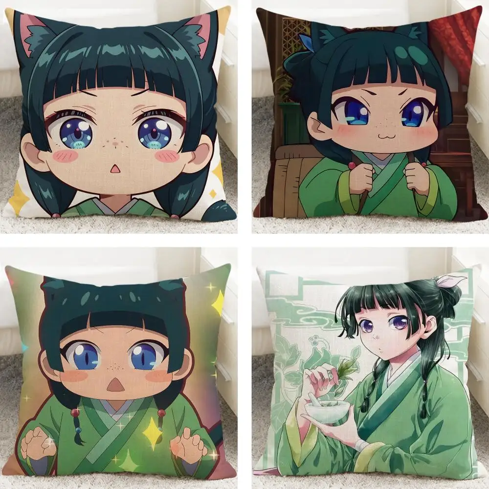 Character The Apothecary Diaries maomao Cushion Cover Cushion Covers Natural Linen Breathable Sofa Bedroom Decor Pillowcase