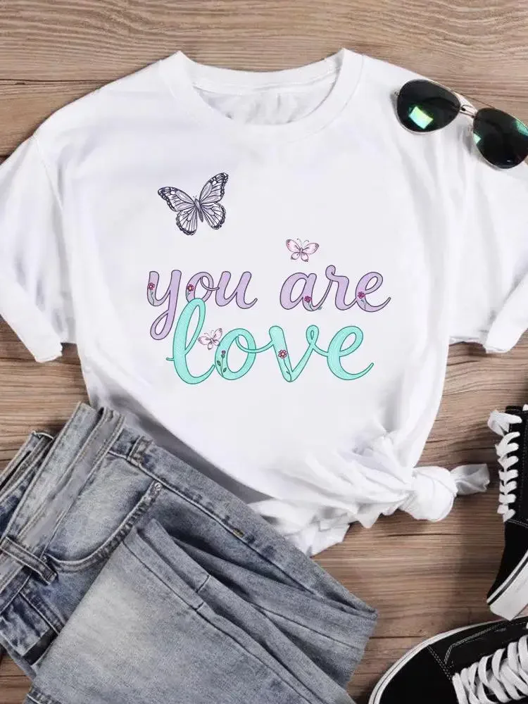 

Graphic T Top Lady Tee Print Fashion Female T-Shirt Women O-neck Letter Style Trend Shirt Short Sleeve T-shirts