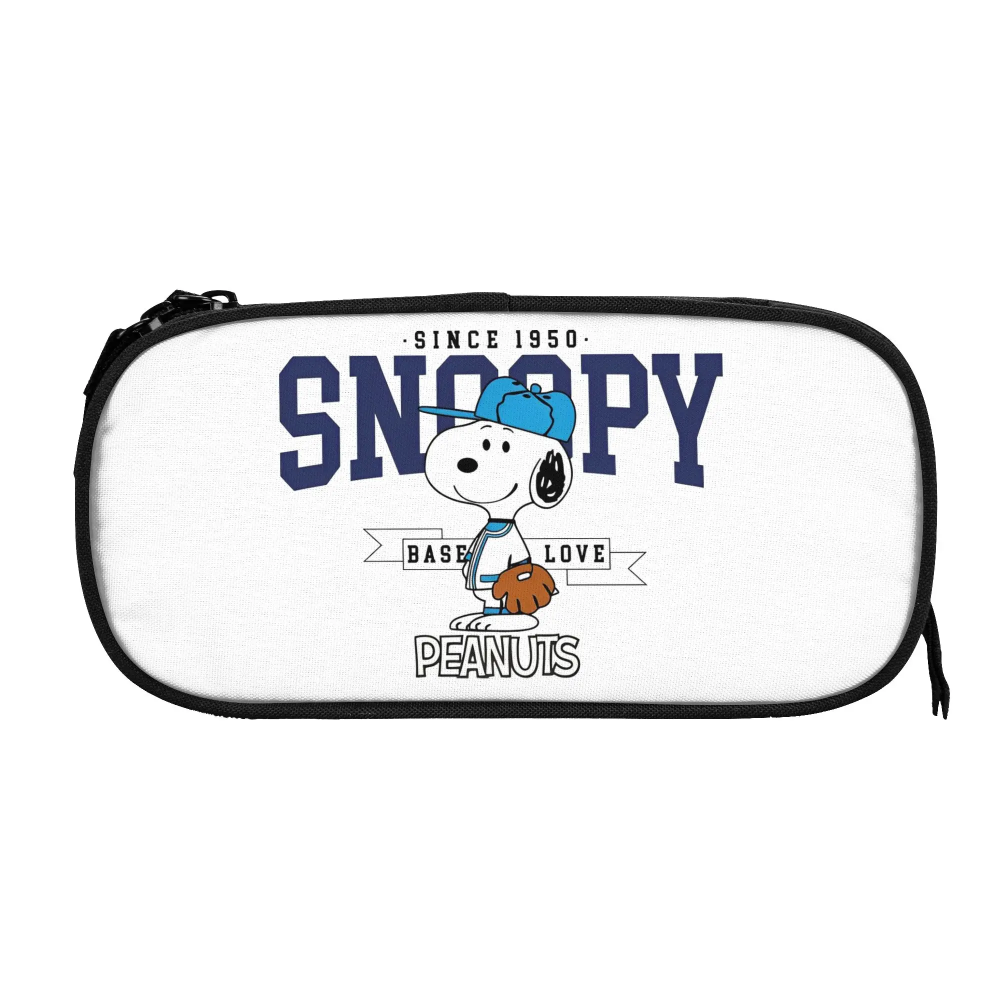 

Snoopys cartoon dog Pencil Case Classic Pen Box Bags Student Big Capacity Students School Zipper Pencilcases
