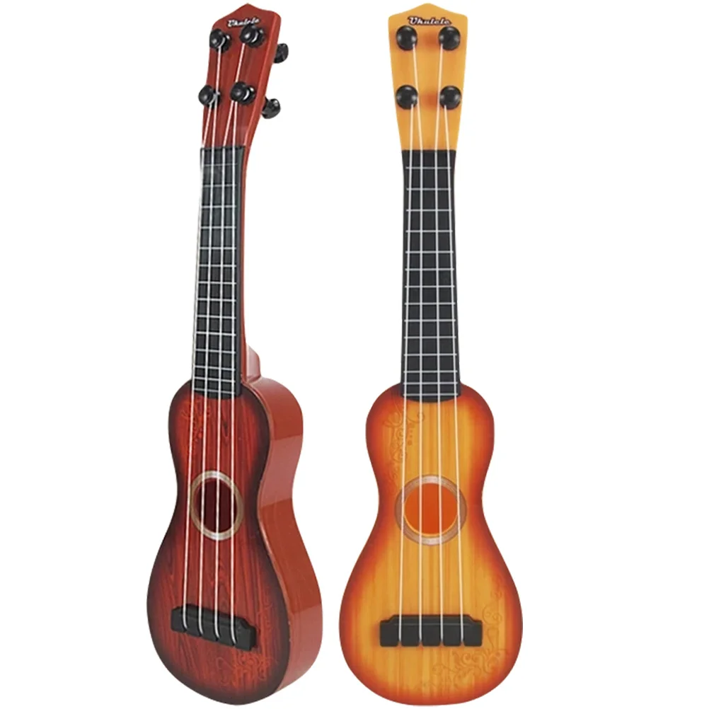 

2Pcs Children Ukulele Small Musical Instruments Educational Learning Guitar for Kids Early Music Development Boys Girls