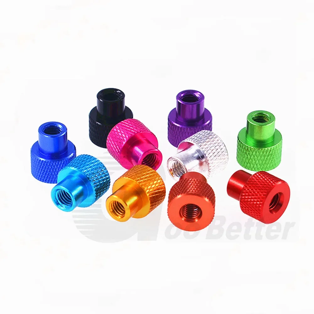 UNC 6# 1/4 3/8 Inch Aluminium Alloy Hand Tighten Knurled Thumb Nut for FPV RC Car Parts Hardware Colourful