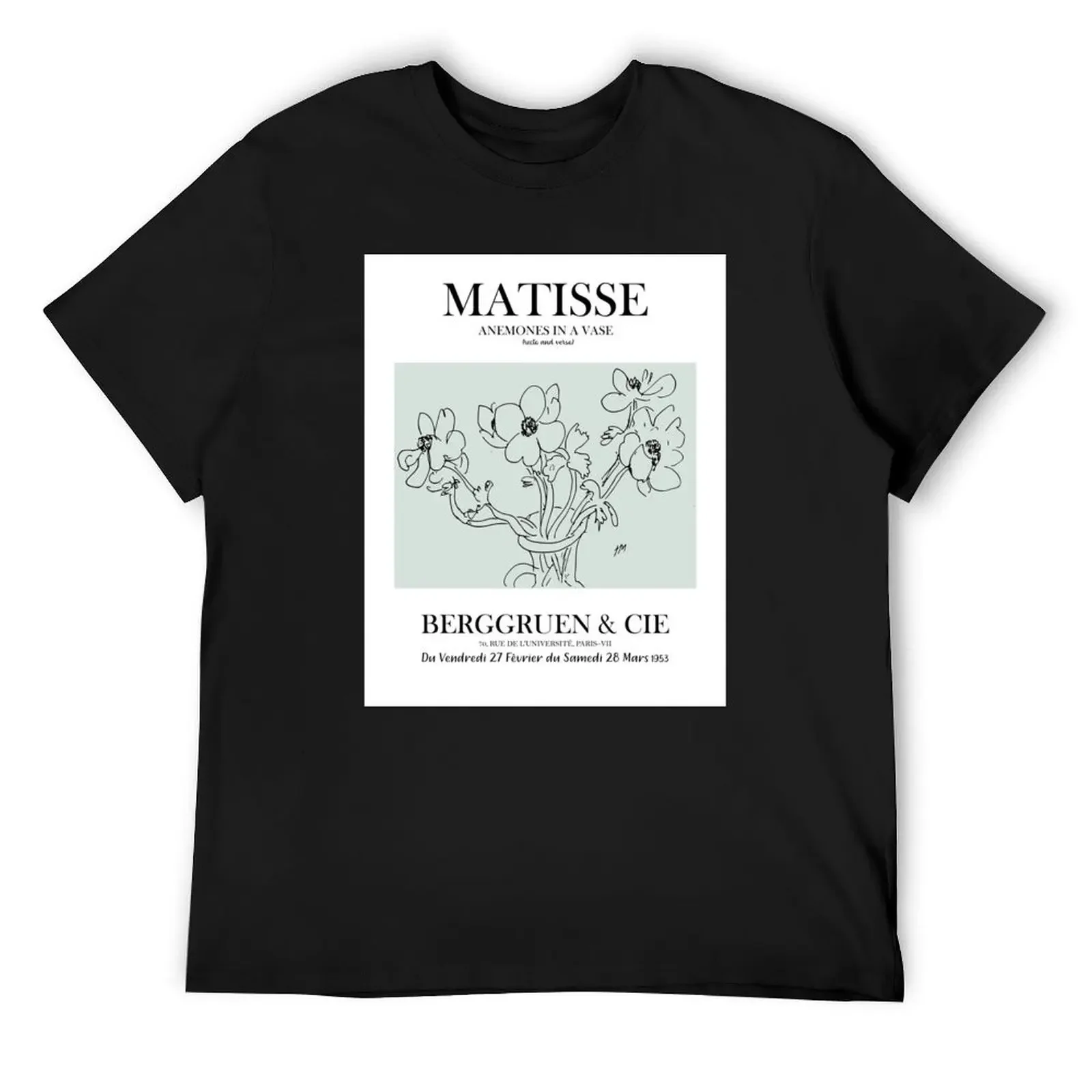 MATISSE ANEMONES IN A VASE II T-Shirt oversized graphic tee animal prinfor boys t shirts for men pack