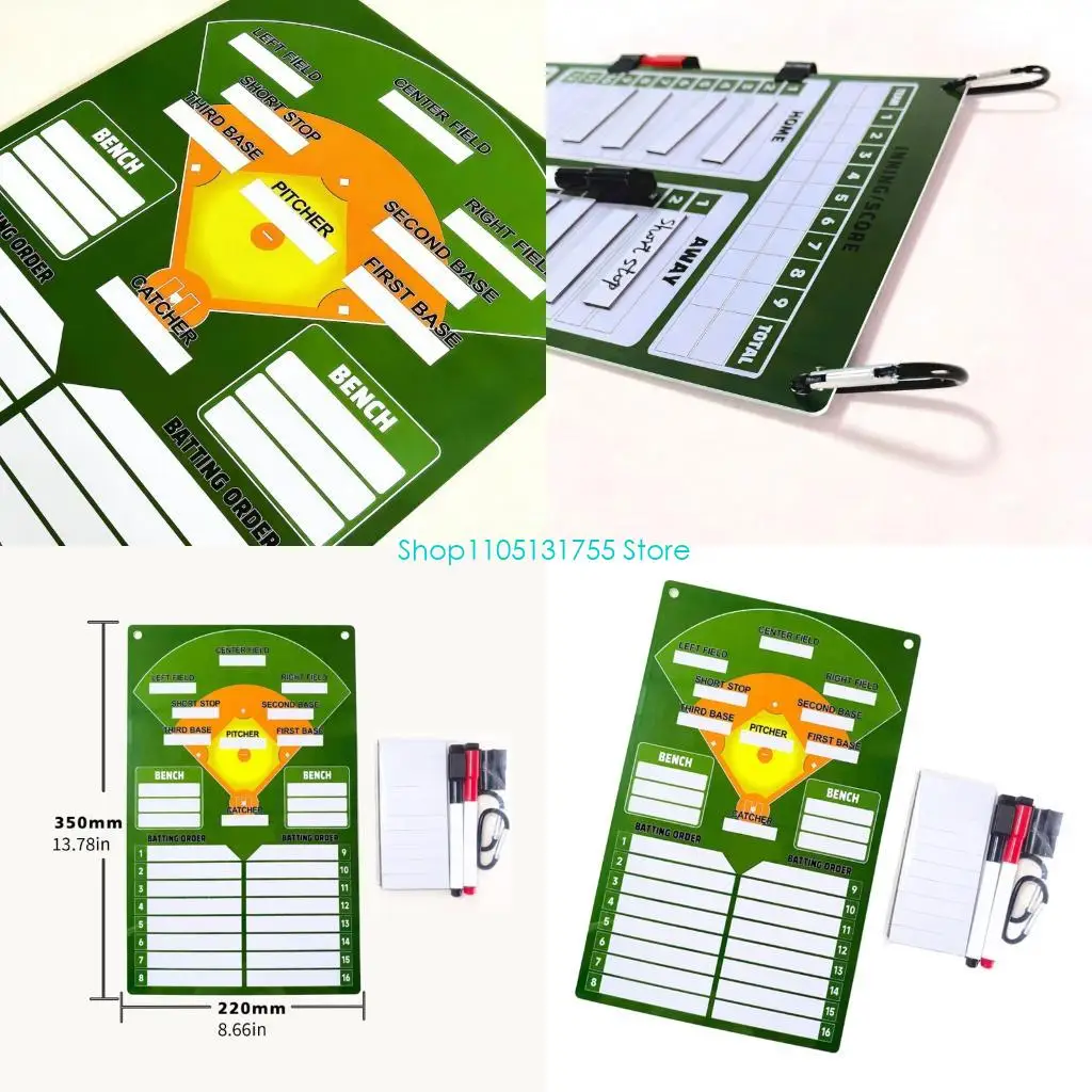 K0EF Baseball Lineups Board for Coaches Softball Lineups Card Marker Board Baseball Coaching Accessories