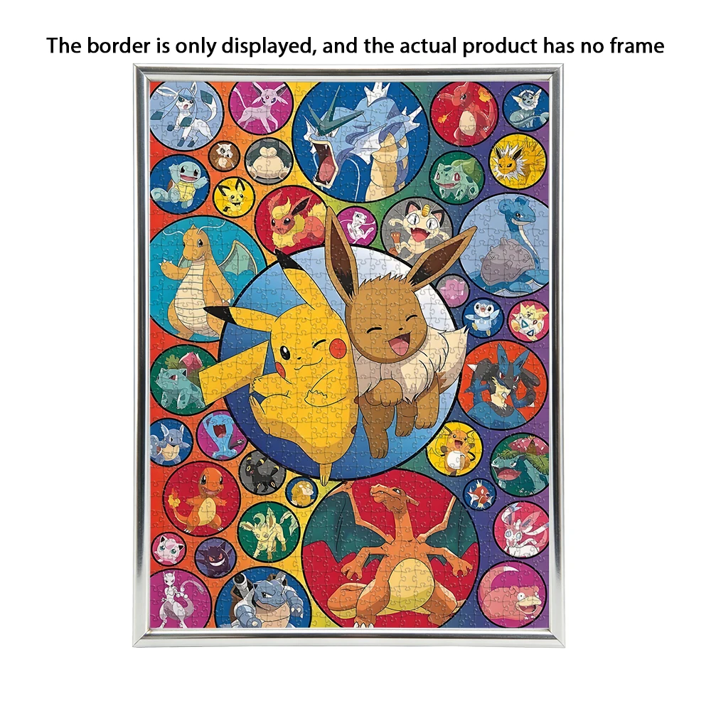Pokemon-Familie Themen-Holzpuzzle-Spiel - Lehrreiches Spielzeug in Verschiedenen Teilezahlen 108/200/300/500/1000 Teile Optionen Verfügbar