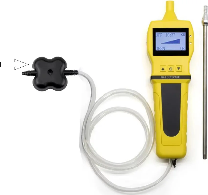 Detektor Gas Multi Portabel 4 in 1 O2 / CO / H2S / EX dengan Layar LCD