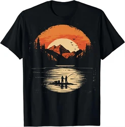 Men's Outdoor Activity T-shirt - Enjoy Fishing Moment Shirts Men Clothing Tops Graphic T Shirts Vintage T Shirt Streetwear