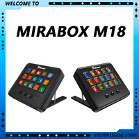 Mirabox M18 Stream Deck Keyboard Game Console 18Keys Keypad Visual DIY Macro Button Desktop Adjustable HA Custom Gaming Kits