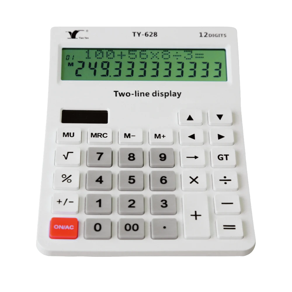 Desktop Calculator 12 Digit Large and LCD Display Big Button Calculators Solar Power and Battery Operated Suitable for Kids