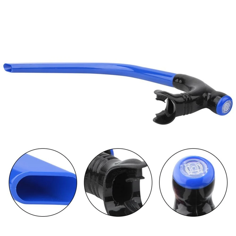 Tubo de respiração frontal de silicone para natação, treinamento de mergulho para adultos, equipamento de mergulho, azul xq