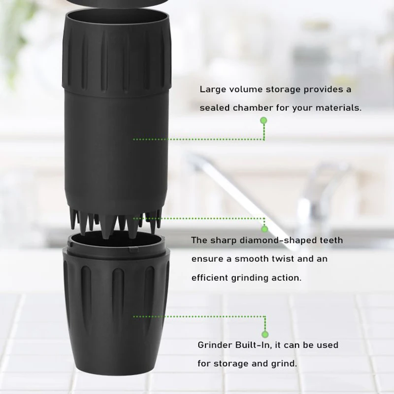 Manual Tobacco Grinder Jar Portable Wine Barrel Shaped ABS Smoke Grass Crusher Smoking Accessories