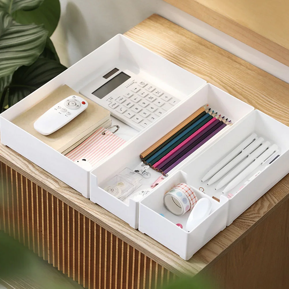 

4Pcs Storage Plastic Dresser Drawer Plastic Drawers ganizer ganizers Desk Accessories Household Tools