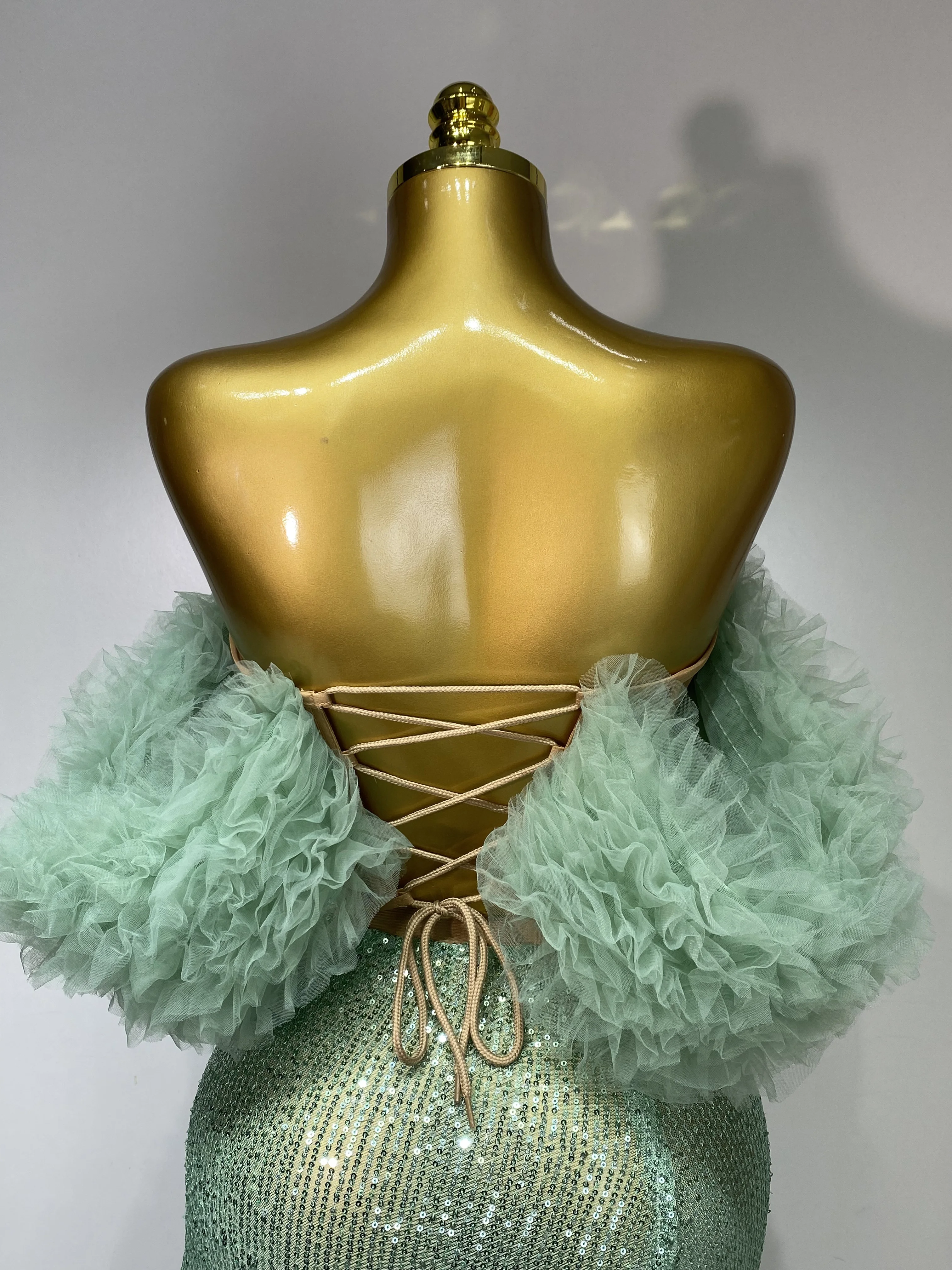 المرأة مثير سباركلي الترتر الأعلى تنورة طويلة قطعتين مجموعة مهرجان احتفال مساء حفلة فاخرة عيد ميلاد ملهى ليلي المرحلة الزي #6