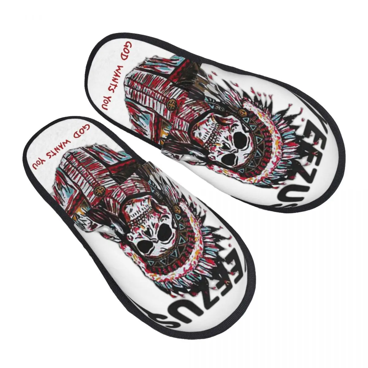 God Wants You Kanye West Men Women Furry slippers,Warm printing pantoufle homme Home slippers