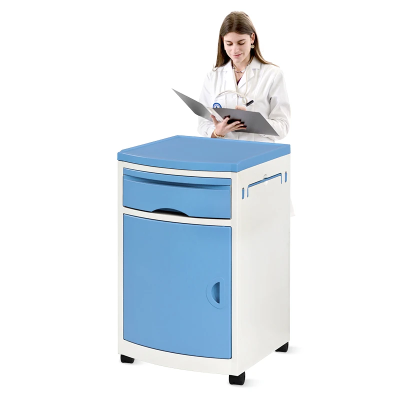 

Portable Steel ABS Plastic Medical Storage Furniture Hospital Bedside Cabinet