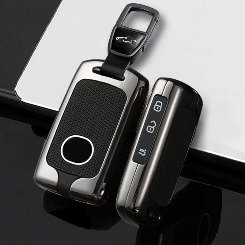 Zinc Alloy Car Key Case for Mazda CX9 CX8 CX5 CX7 CX30 Mazda3 Alexa 3 5 6 2024 Keychain Cover Shell Ring Holder Fob Accessories