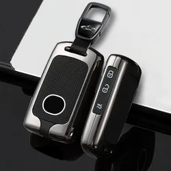 Zinc Alloy Car Key Case for Mazda CX9 CX8 CX5 CX7 CX30 Mazda3 Alexa 3 5 6 2024 Keychain Cover Shell Ring Holder Fob Accessories