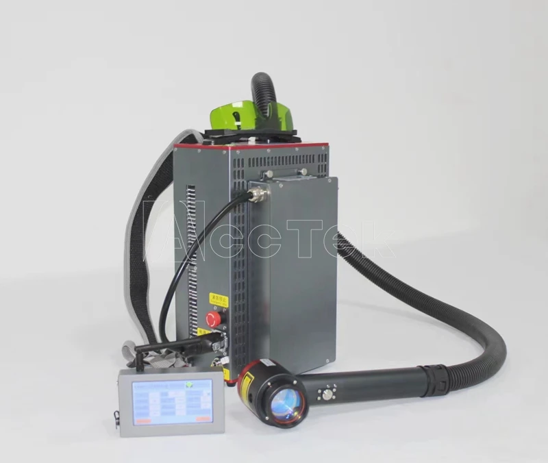 100w Portable Laser Rust Paint Oil Cleaning Machine Small Power 50w Backpack Laser Cleaning Machine