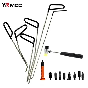 Car Body Repair Tools Dent Removal Rods Kit Auto Hail Dent Removal Repair Hook Car Accessories Hail Removal Crowbar Push