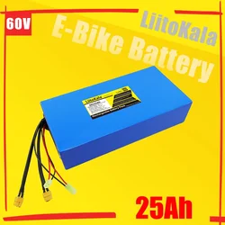 LiitoKala 60V25Ah 18650 16S8P 60V 3000W Electric Scooter Bicycle Lithium Ion Battery Pack Built-in Bms