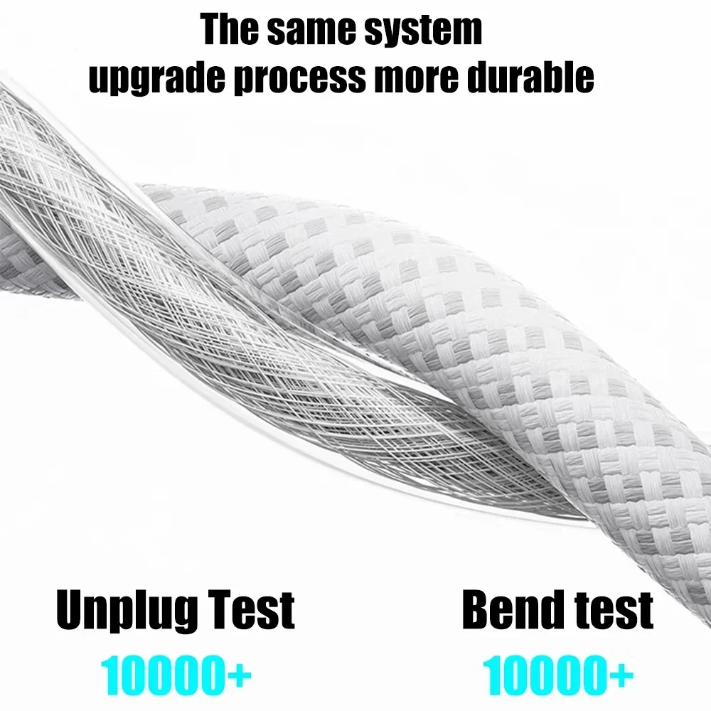 Cabo Carplay de Nylon Trançado para Celular, Cabo de Carregamento Rápido para Jogar Carro, iPhone 15 Pro, 15 Pro, 15 Pro Max, 15 Plus, USB C