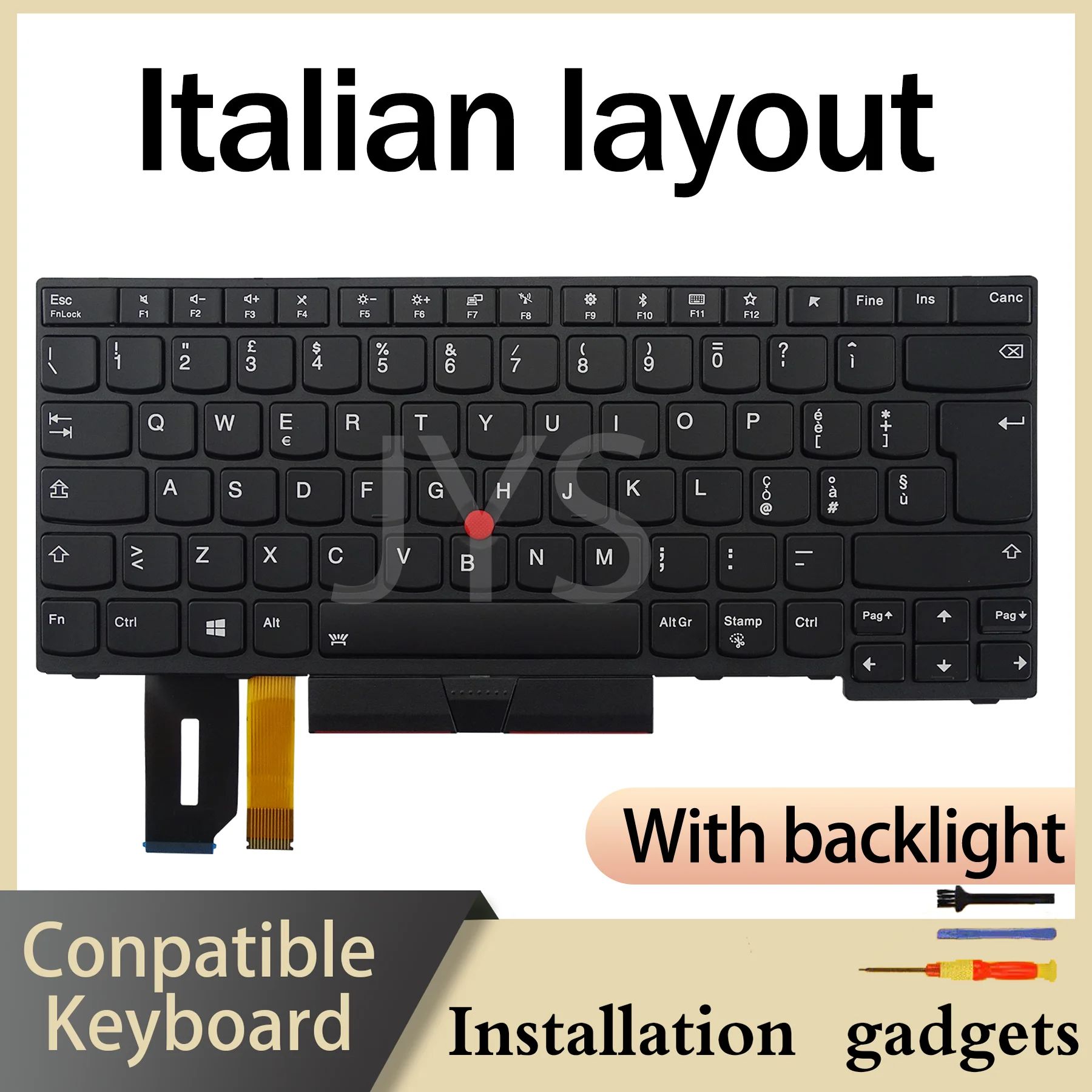 DE/IT/LA/JP/RU/KR/BG/CAFR/CH/CZSK/DK/EE/ES/HE/HU for Lenovo ThinkPad E480 E490 L380 R480 T480S L490 T490 Backlight Keyboard
