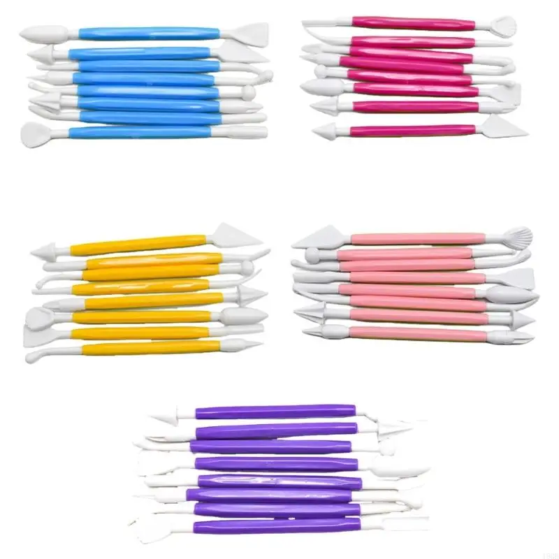 19qb 8pcs Scraper Scraper Modeling Tool Double Conded Sculpting Tool легко в использовании