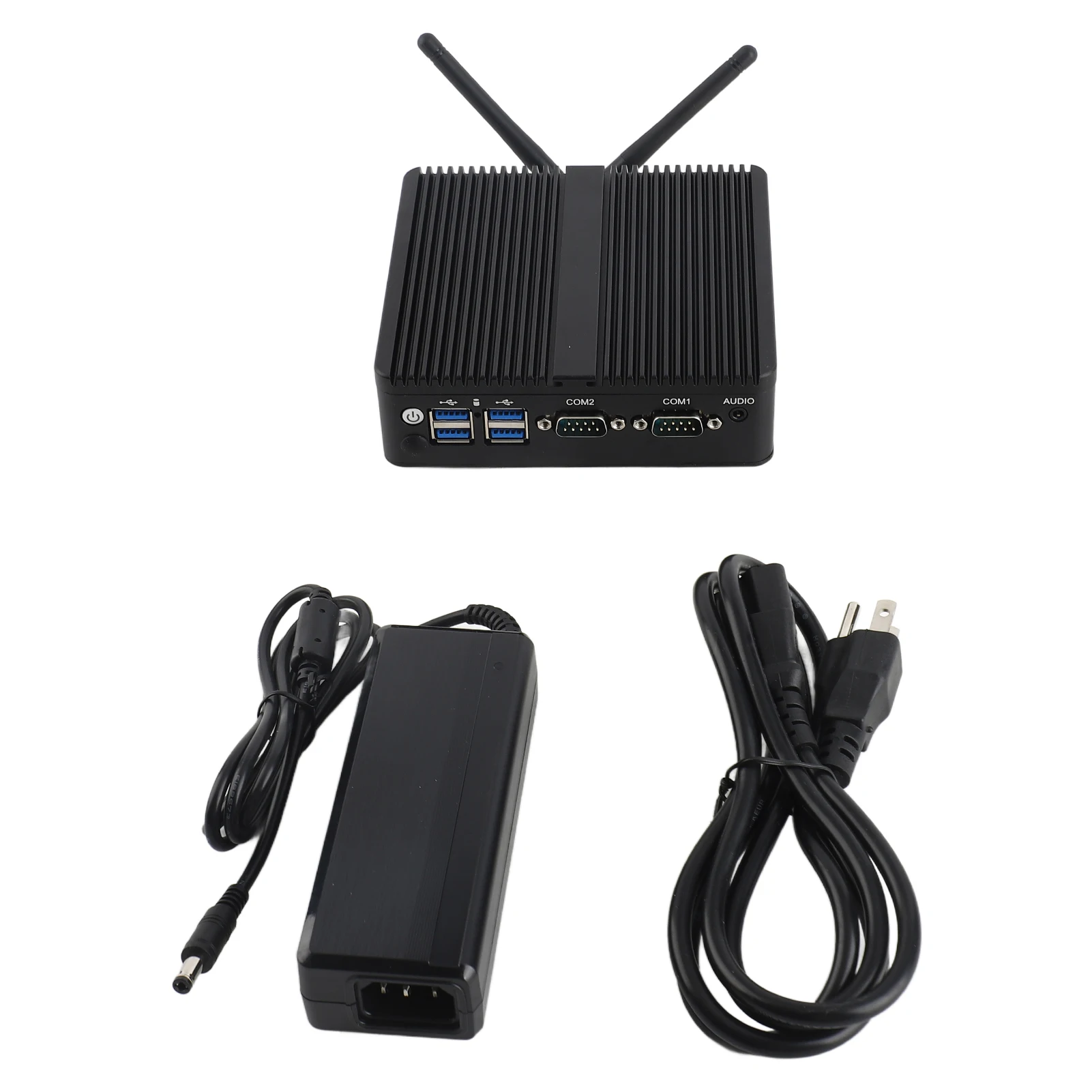 Para Win Mini PC Mini PC CPU J4125 DDR4 8G PC Industrial sin ventilador con puertos LAN Gigabit dobles a prueba de polvo para Win 7 10 Mini PC