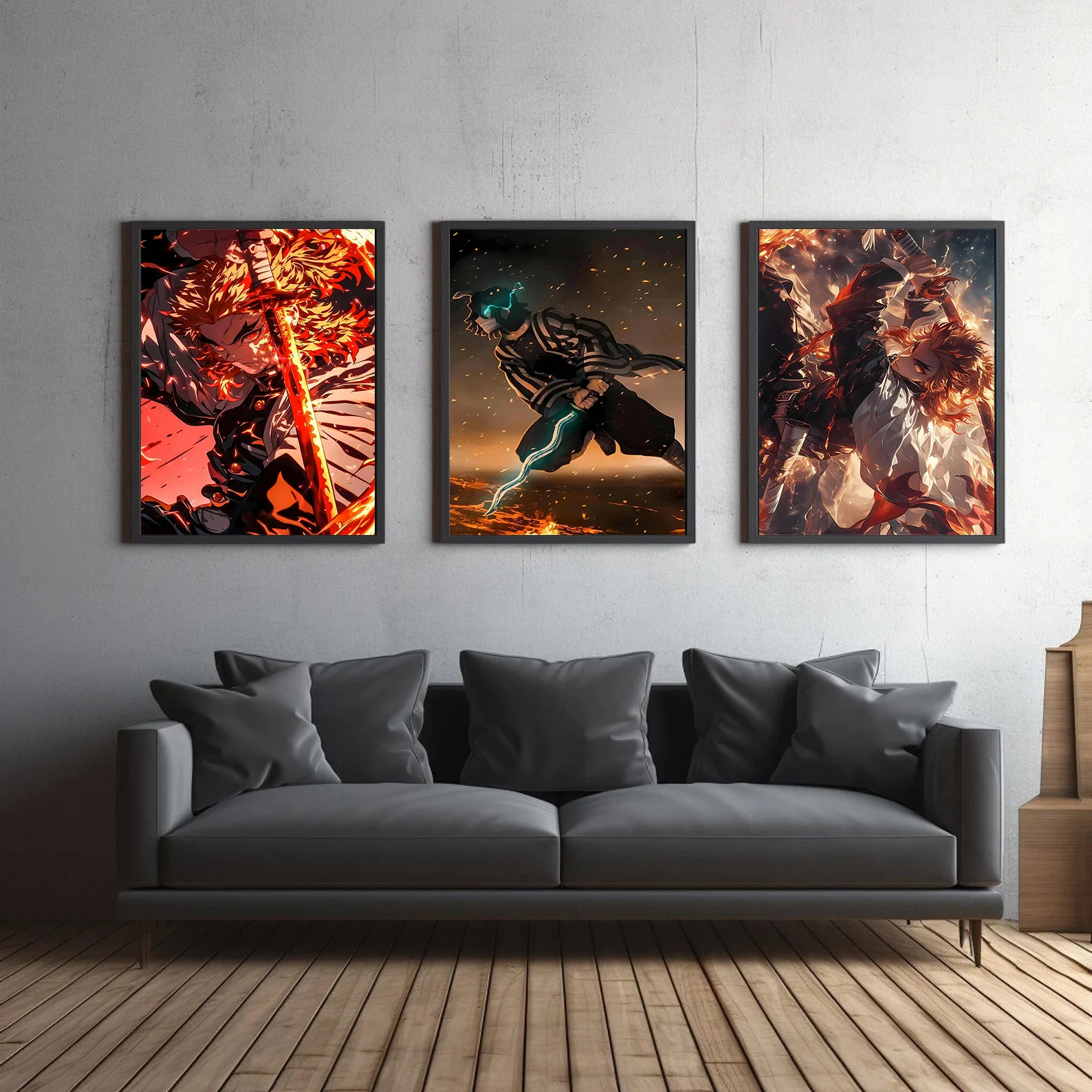 Demon Slayer Hashira Anime Self-adhesive Poster Kyoumei Himejima Wallpaper Figures Home Decoration Painting Art Decor Cartoons