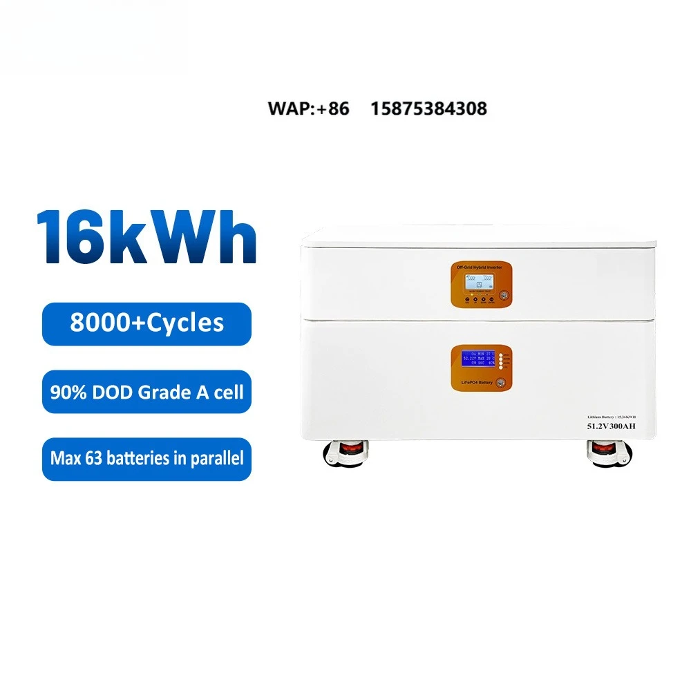 All-in-One Solar Storage System 16kWh 12kW High Power Hybrid Inverter  314Ah LiFePO4 Battery for Residential Whole House Power