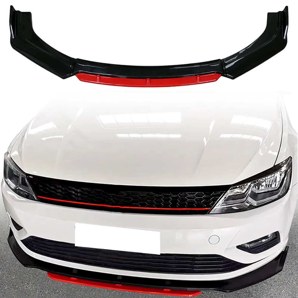 

Car Front Bumper Lip Body Kit Front Under Lips Diffuser Spoiler Car Front Shovel Parts Universal Spoiler Splitter ABS