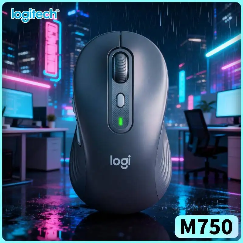 

Беспроводная мышь Logitech M750, бесшумные кнопки, эргономичная конструкция для правой руки, идеально подходит для длительных рабочих сессий (аналог M650/M350/M220/M185/M280)