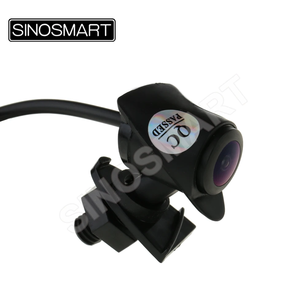 SINOSMART Front View CVBS Camera for Toyota RAV4 Prado Camry EZ Highlander Corolla Auris Logo, Waterproof, OEM Android Screens