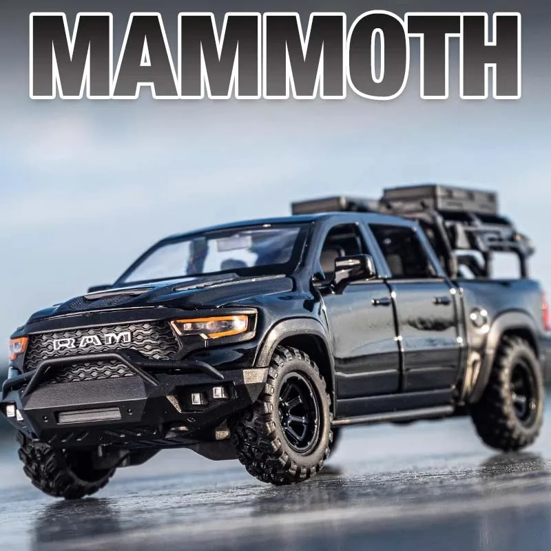 

1:32 Pickup Truck 1000 TRX Alloy Pickup Car Model Diecast Metal Off-road Vehicle Model Sound And Light Simulation Kids Toy Gifts