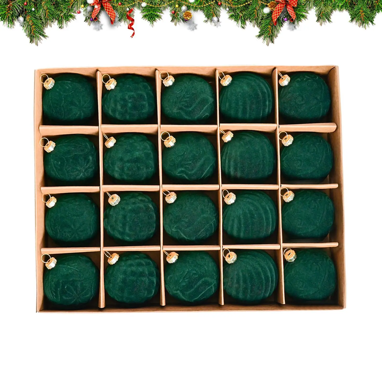 20 قطعة 6 سنتيمتر النبيذ الأحمر/الأخضر أفخم عيد الميلاد الزخرفية الكرة الحلي يتدفقون شجرة عيد الميلاد معلقة الكرة الطرف الديكور