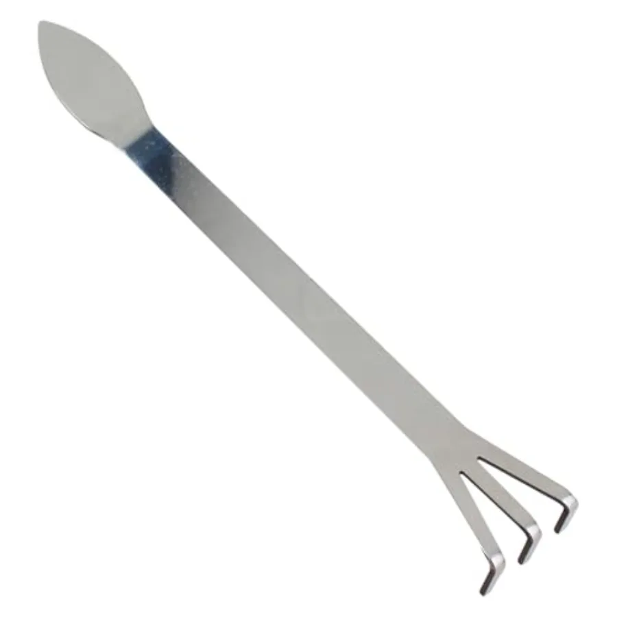 

Серебристые садовые грабли из нержавеющей стали 240 мм с 3 зубьями, многофункциональный инструмент для рыхления почвы, удаления сорняков и обогащения почвы