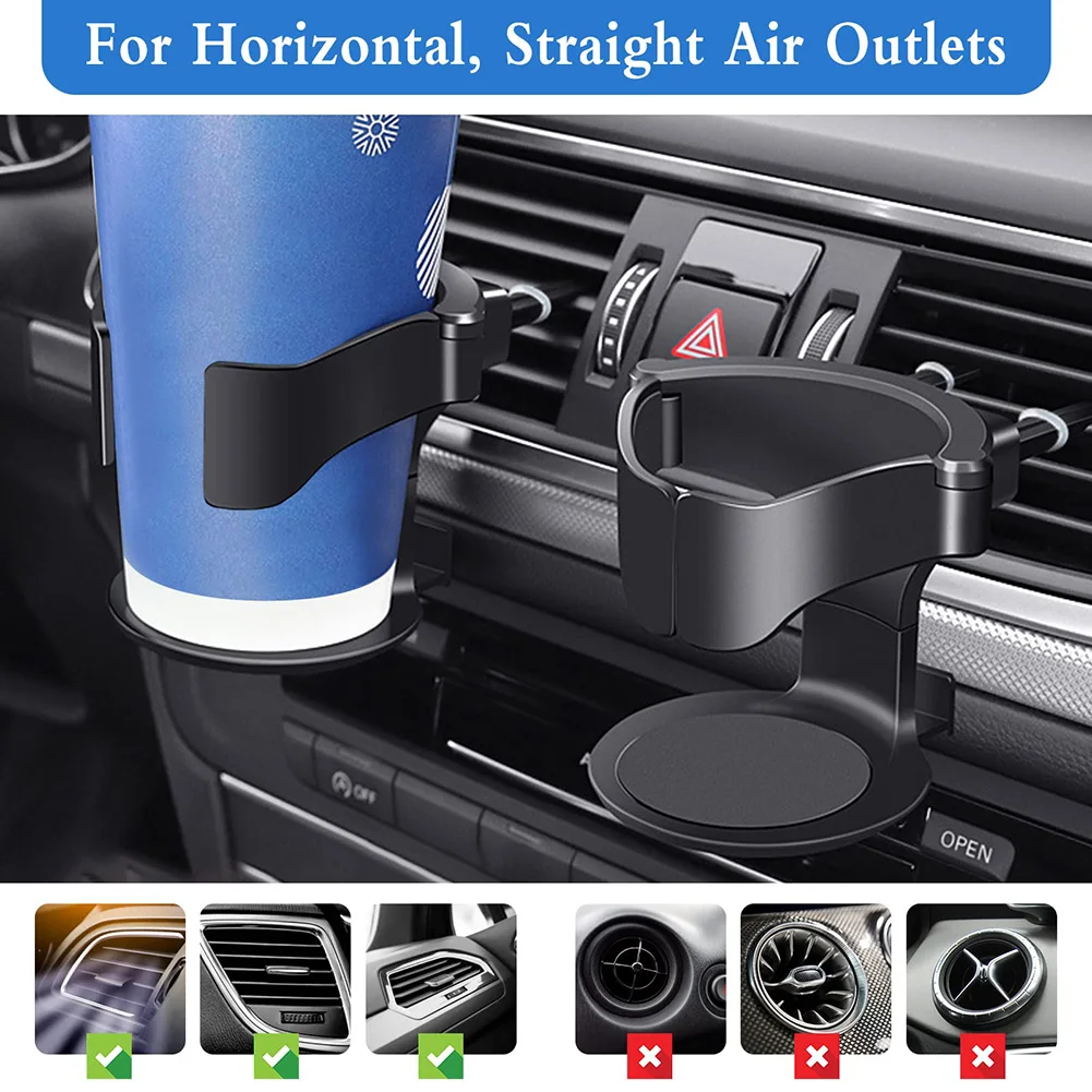 Small Accessories 2x Cup Holder ABS+EVA Automatic Adjust EVA Anti-skid Pads Hang Beverages Sturdy And Odorless