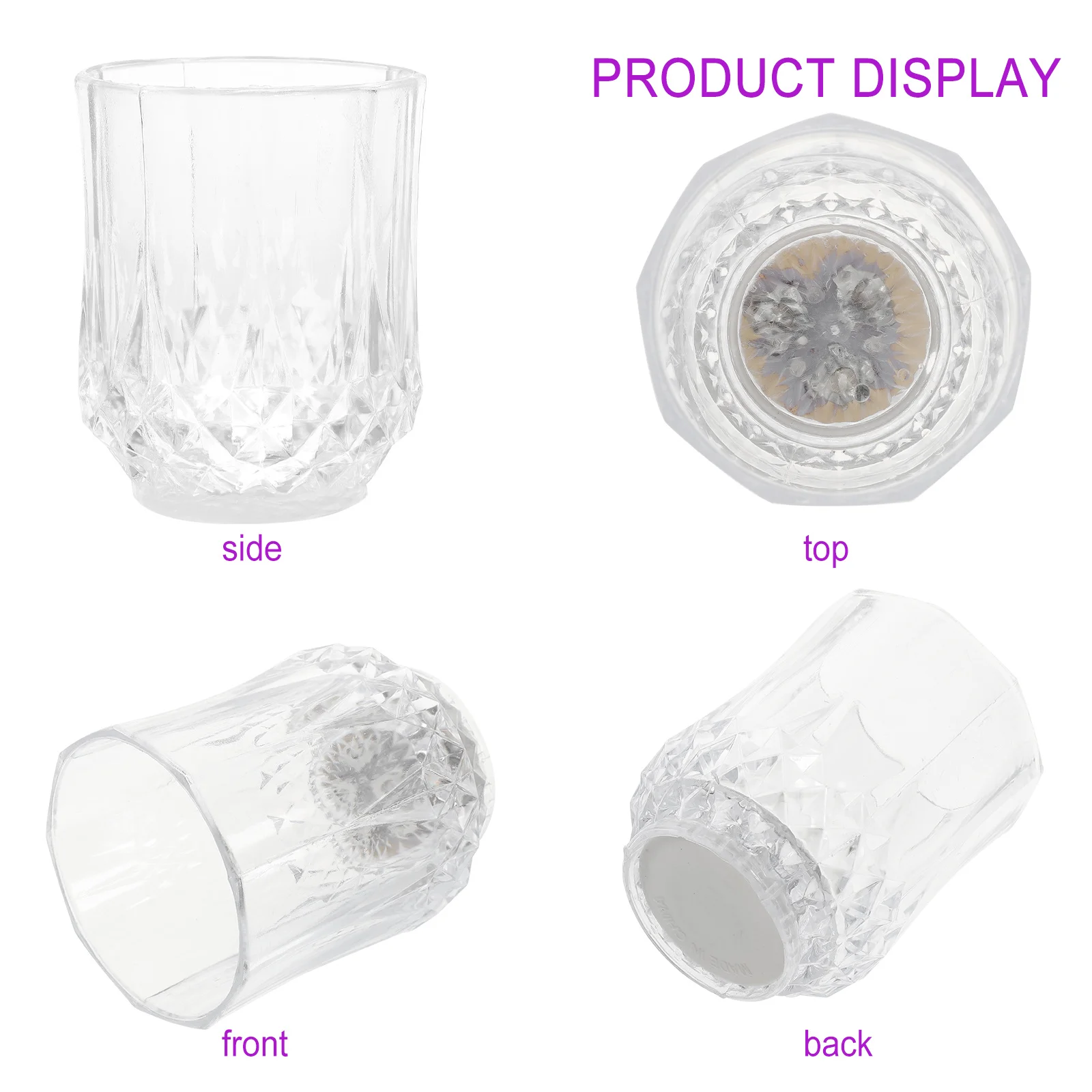 

2 pcs Luminous Pineapple Cup Led Glowing Plastic Beverage Holder For Party Bar Decor Whisky Wine Cocktail Drinking Cup