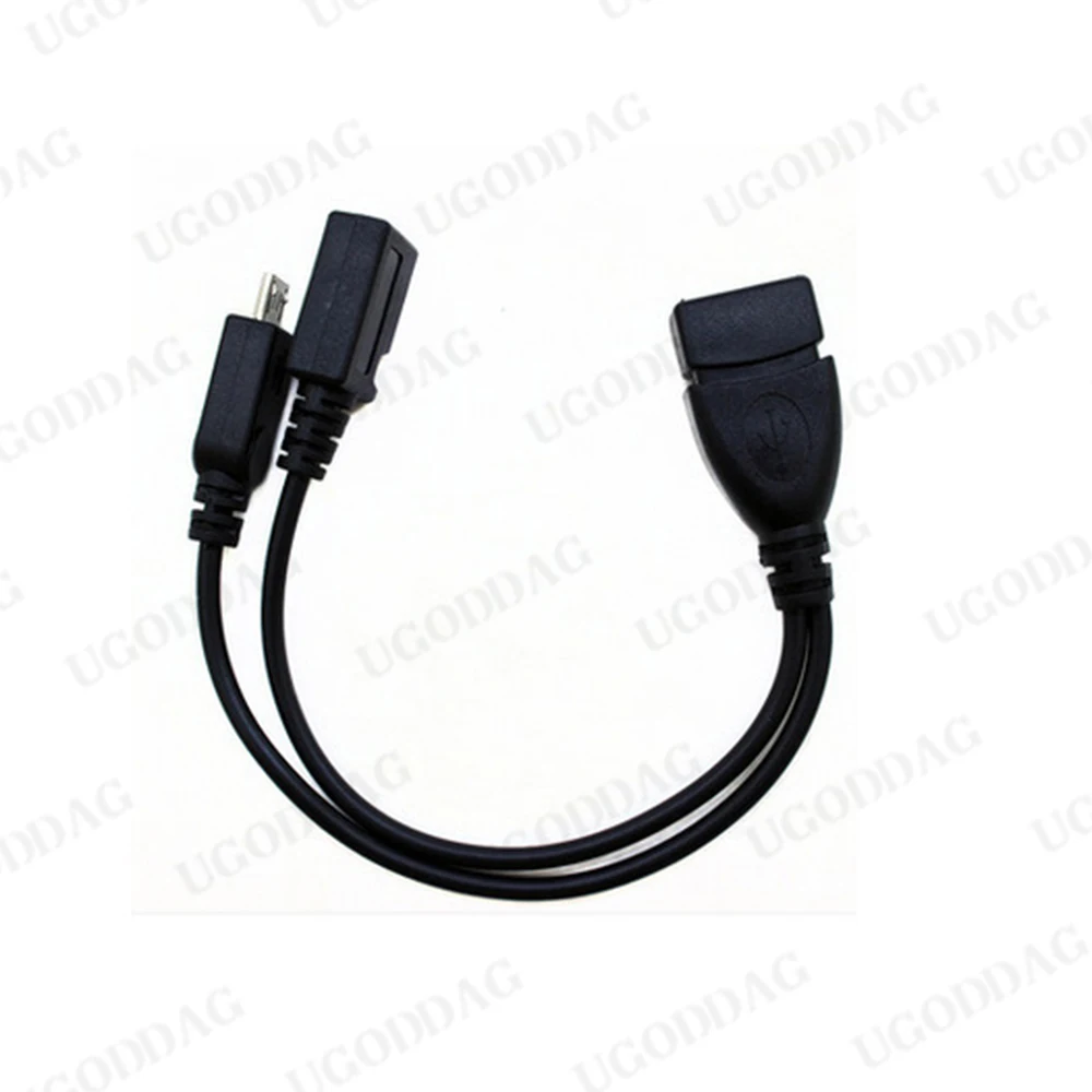 2 In 1 Micro Usb Host Power Y Splitter 20M Usb 2.0 Poort Terminal Adapter Otg Kabel Voor Vuur Tv 3 Of 2e Gen Vuurstok