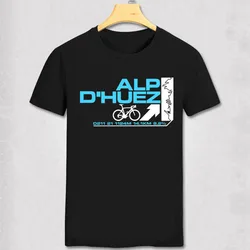 Alpe d Huez in Frankrijk Fietsen T-shirt Mannen Rit Fiets Top Tee Fiets Bovenkleding Mode Mannen Vrouwen Katoen Zomer T-shirt streetwear